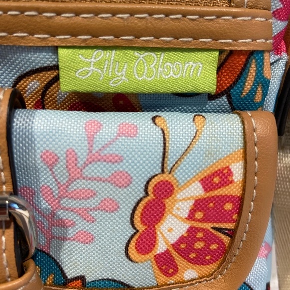 Colorful Lily Bloom Adjustable Crossbody Bag Purse - Picture 7 of 9